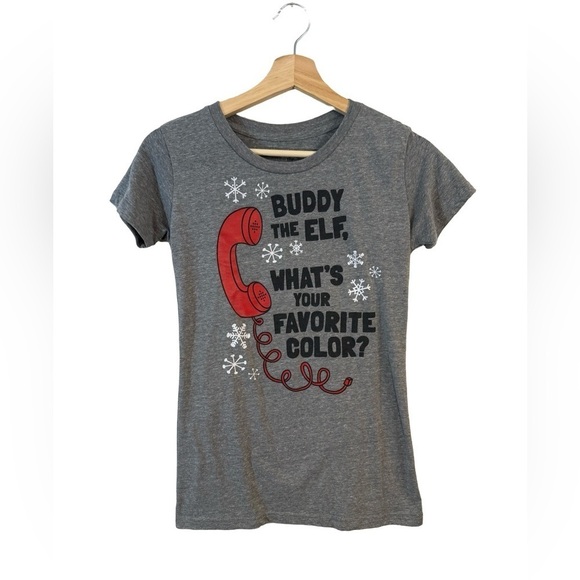 Ripple Junction Tops - Ripple Junction Elf the Movie Gray Short Sleeve T-Shirt Size Small